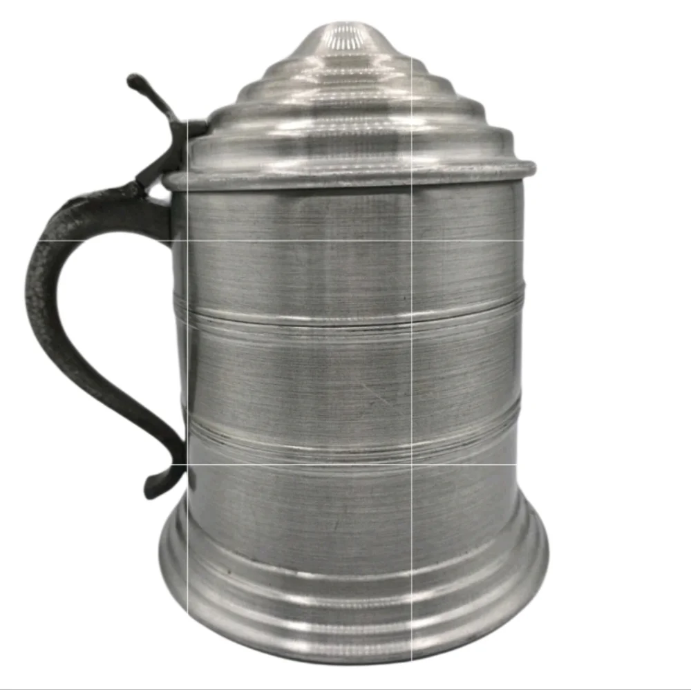 Vintage Pewtertone Ice Bucket  Beer Stein Barware Tankard Antique Serve 11